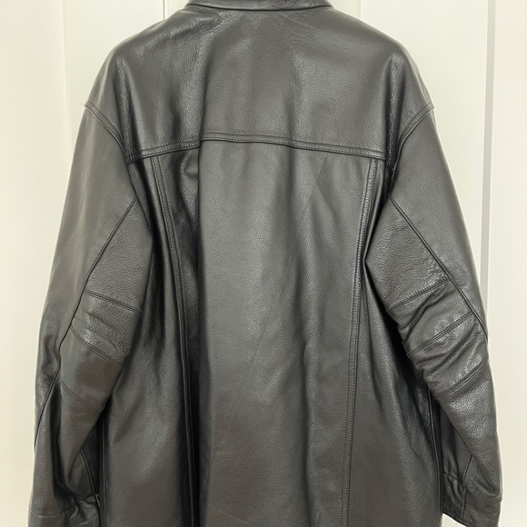 Armani Jeans Oversized Leather Jacket - Picture 7 of 7